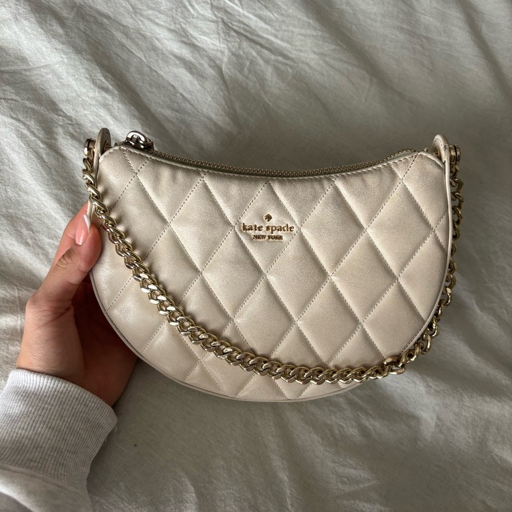 Kate Spade Ivory Quilted Shoulder Bag